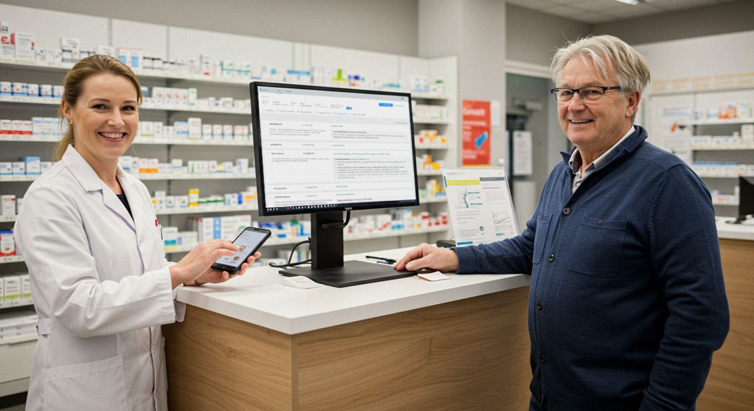 pharmacist with client